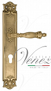 Дверная ручка Venezia "OLIMPO" CYL на планке PL97 полированная латунь