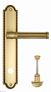 Дверная ручка Venezia "IMPERO" WC-2 на планке PL98 французcкое золото + коричневый