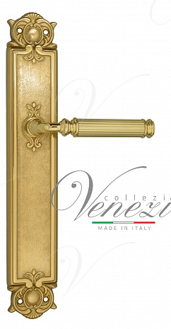 Дверная ручка Venezia "MOSCA" на планке PL97 полированная латунь