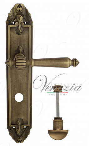 Дверная ручка Venezia "PELLESTRINA" WC-2 на планке PL90 матовая бронза