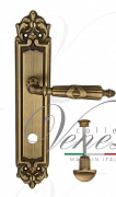 Дверная ручка Venezia "ANNETA" WC-2 на планке PL96 матовая бронза