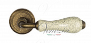 Дверная ручка Venezia "COLOSSEO" белая керамика паутинка D1 матовая бронза