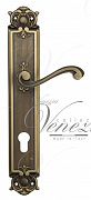 Дверная ручка Venezia "VIVALDI" CYL на планке PL97 матовая бронза