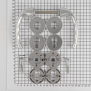 Объектный гарнитур НОРРЕ 1710/42KV/42KVS (Tokyo) PZ  F1 (анодированный серебристый алюминий), Schnellstift, A=37-42мм, под цилиндр, шток 8мм, 3 категория