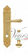 Дверная ручка Venezia "VIGNOLE" WC-2 на планке PL96 полированная латунь
