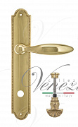 Дверная ручка Venezia "MAGGIORE" WC-4 на планке PL98 полированная латунь