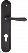 Дверная ручка на планке Fratelli Cattini "TOSCANA" CYL PL288-NM матовый черный