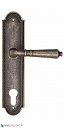 Дверная ручка на планке Fratelli Cattini "TOSCANA" CYL PL248-IA античное серебро