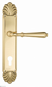 Дверная ручка Venezia "CLASSIC" CYL на планке PL87 полированная латунь
