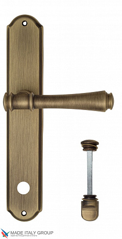 Дверная ручка Venezia "CALLISTO" WC-2 на планке PL02 матовая бронза