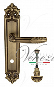 Дверная ручка Venezia "ANGELINA" WC-4 на планке PL96 матовая бронза