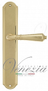 Дверная ручка Venezia "VIGNOLE" на планке PL02 полированная латунь