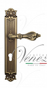 Дверная ручка Venezia "FLORENCE" CYL на планке PL97 матовая бронза