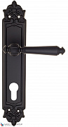 Дверная ручка на планке Fratelli Cattini "MARANI" CYL PL96-NM матовый черный