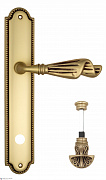 Дверная ручка Venezia "OPERA" WC-4 на планке PL98 французское золото + коричневый