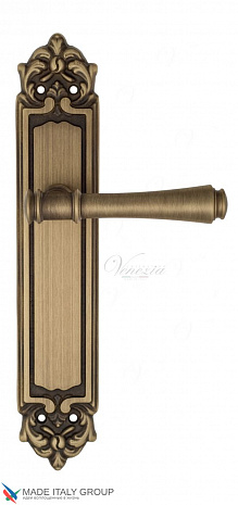 Дверная ручка Venezia "CALLISTO" на планке PL96 матовая бронза