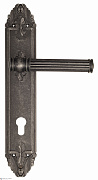Дверная ручка Venezia "IMPERO" CYL на планке PL90 античное серебро