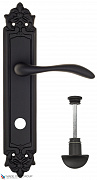 Дверная ручка на планке Fratelli Cattini "LUCCIA" WC-2 PL96-NM матовый черный