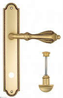 Дверная ручка Venezia "ANAFESTO" WC-2 на планке PL98 французское золото + коричневый
