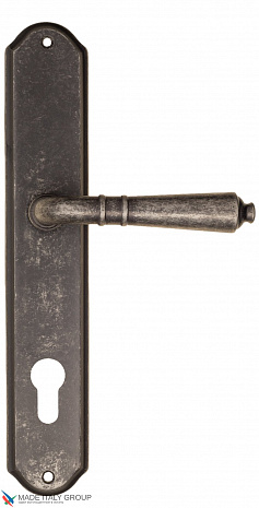 Дверная ручка на планке Fratelli Cattini "TOSCANA" CYL PL02-IA античное серебро