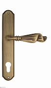 Дверная ручка Venezia "OPERA" CYL на планке PL02 матовая бронза