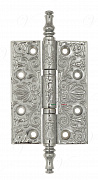Дверная петля универсальная латунная с узором Venezia CRS011 102x76x4 полированный хром