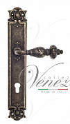 Дверная ручка Venezia "LUCRECIA" CYL на планке PL97 античная бронза