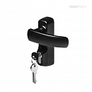 Внешняя нажимная ручка Doorlock V PD700/H1 серия Variant, черная, с цилиндром. Для противопожарных дверей. Толщина двери до 105мм.