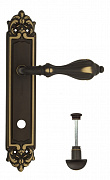 Дверная ручка Venezia "ANAFESTO" WC-2 на планке PL96 темная бронза